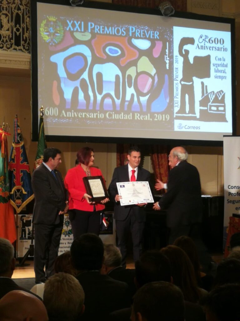 GespreObra recibiendo el Premio Prever 2019
